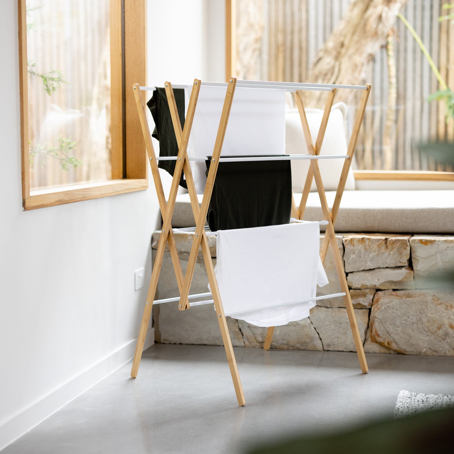 8m 12 Rail Bamboo Airer