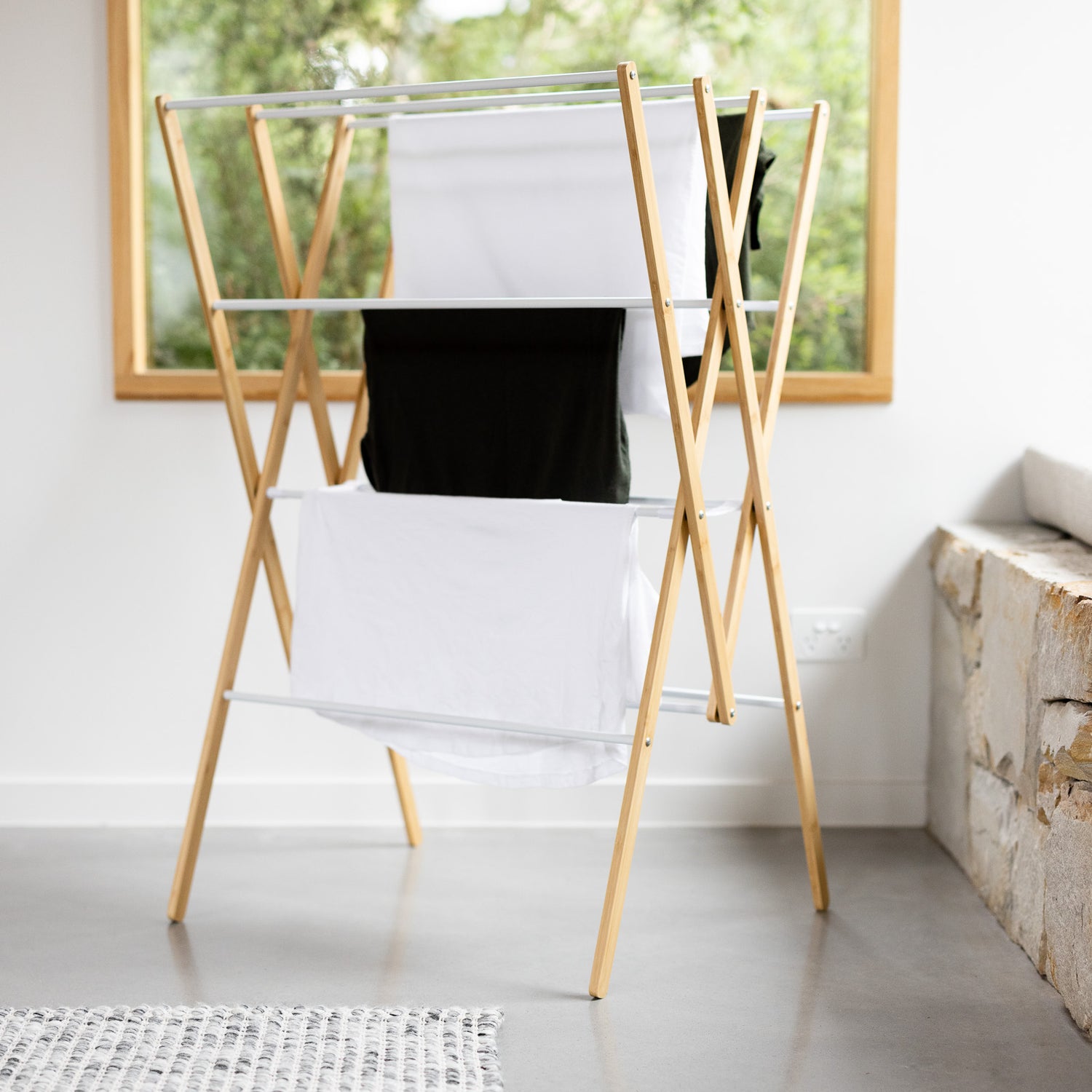 8m 12 Rail Bamboo Airer