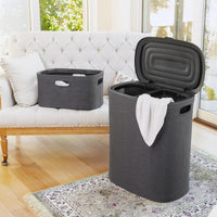 90L Dual Compartment Laundry Hamper