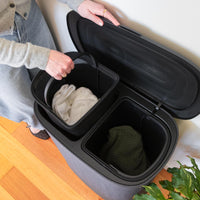 90L Dual Compartment Laundry Hamper