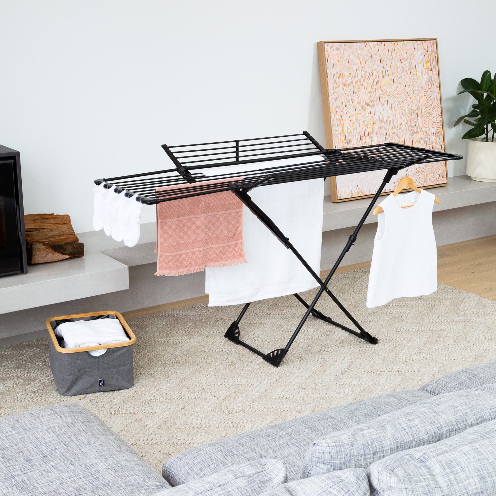 Hoe Vida 4 Fold Airer, White : Aazon.co.uk Hoe Vida 4 Fold Airer, White : Aazon.co.uk